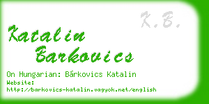 katalin barkovics business card