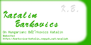 katalin barkovics business card